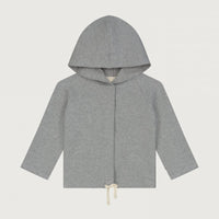 baby hooded cardigan grey melange