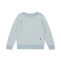hearts sweater bleu petanque