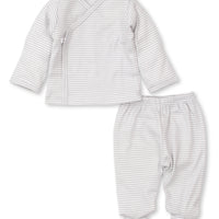 stripes footed pant set