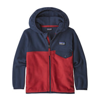 micro d snap jacket red navy colorblock