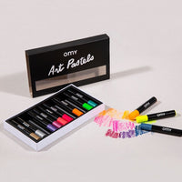 neon and metallic art pastels