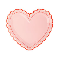 small lacy heart plates