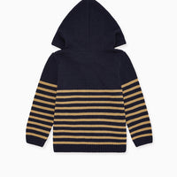 luis hoodie navy stripe