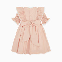 vinta smock dress pink polkadot