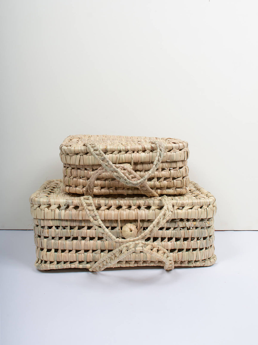 woven suitcase basket