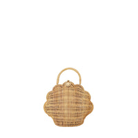 rattan shell bag