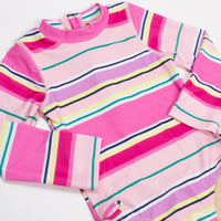 long sleeve bathing suit beach stripe