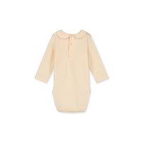 baby collared onesie apricot