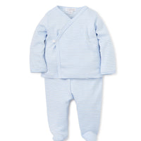 stripes footed pant set