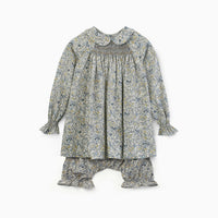 baby anais smock set blue floral