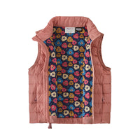 baby down vest sunfade pink