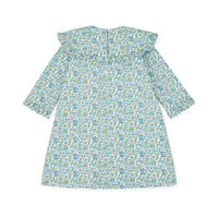 marta smock dress blue floral
