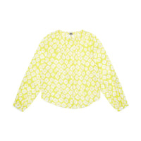 women's voile blouse yellow