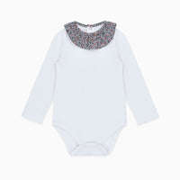 baby flor onesie blue