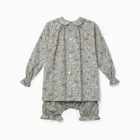baby anais smock set blue floral