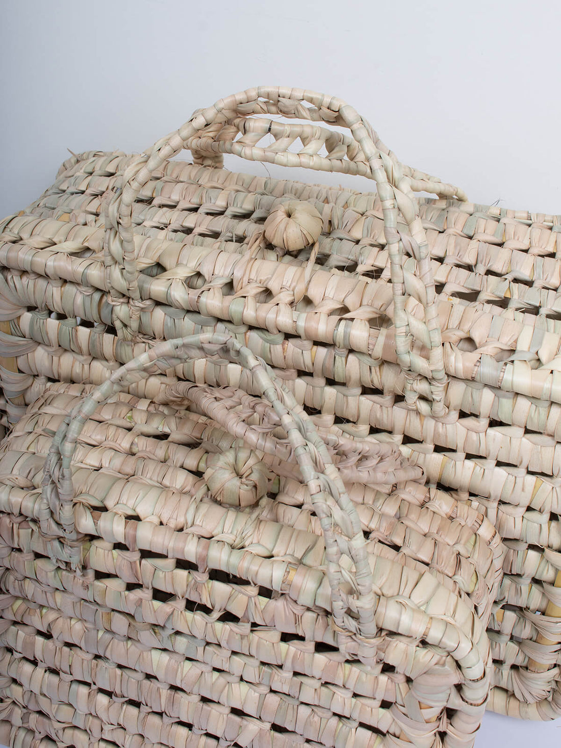 woven suitcase basket