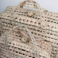 woven suitcase basket