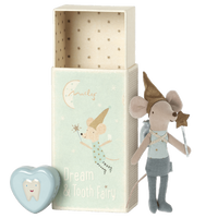 tooth fairy mouse in matchbox blue