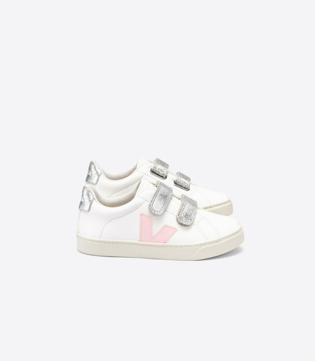 esplar velcro sneaker petal silver