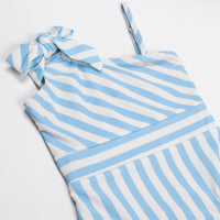 one shoulder swimsuit sky blue stripe