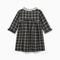 baby aralia dress green tartan