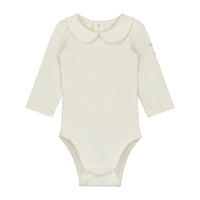 baby collar onesie cream