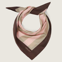 carre scarf marron rose