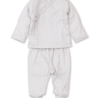 stripes footed pant set
