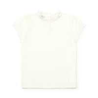 girls lace tee creme
