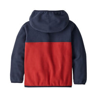 micro d snap jacket red navy colorblock