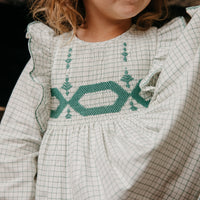 emily dress green tattersall