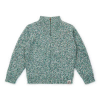 zipper cardigan chine vert