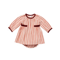 baby elizabeth dress holiday stripe