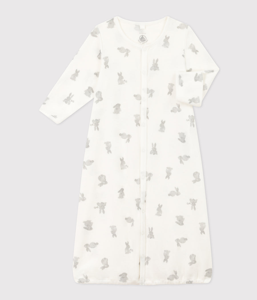baby girl white bunny gown