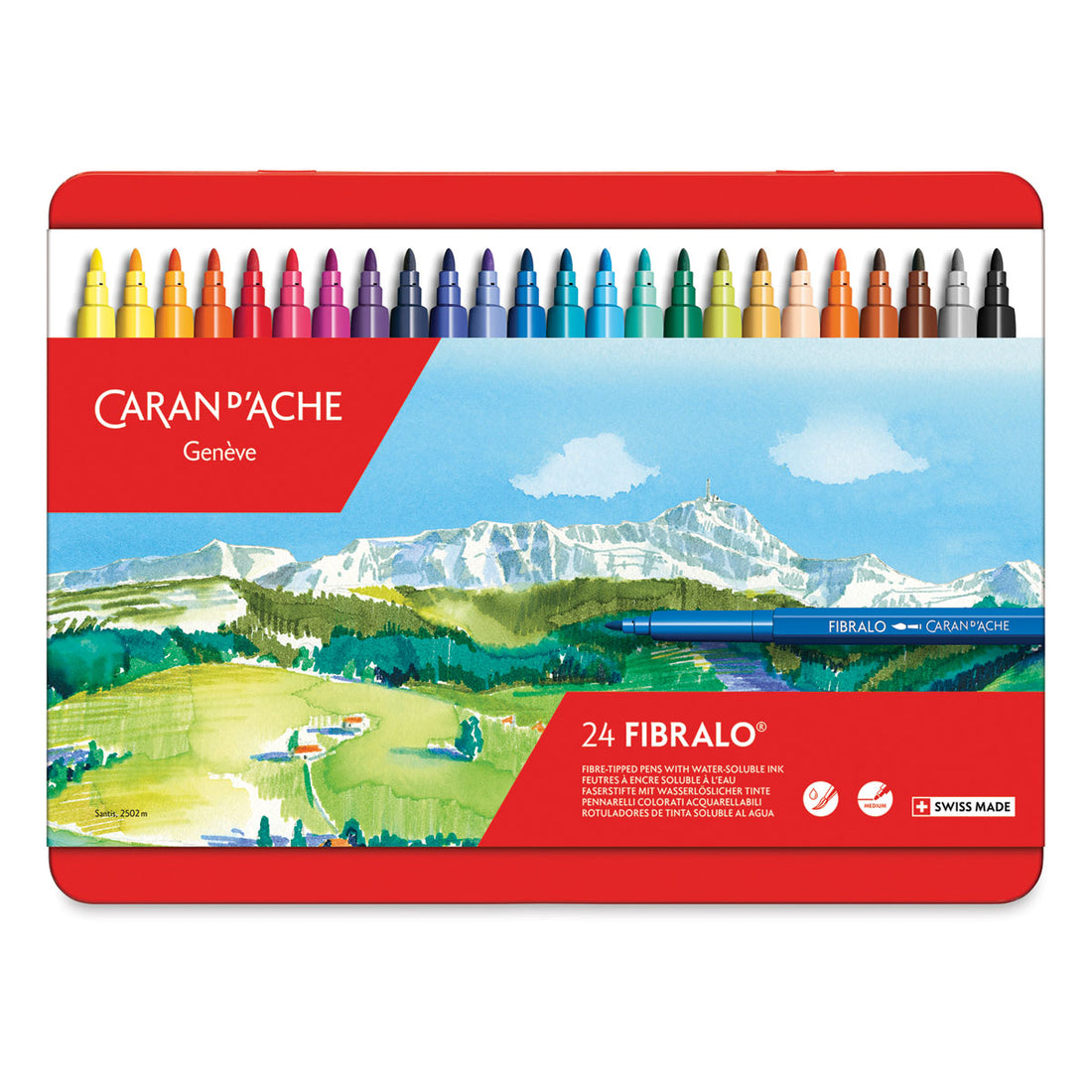 fibralo box: 24 colored pens