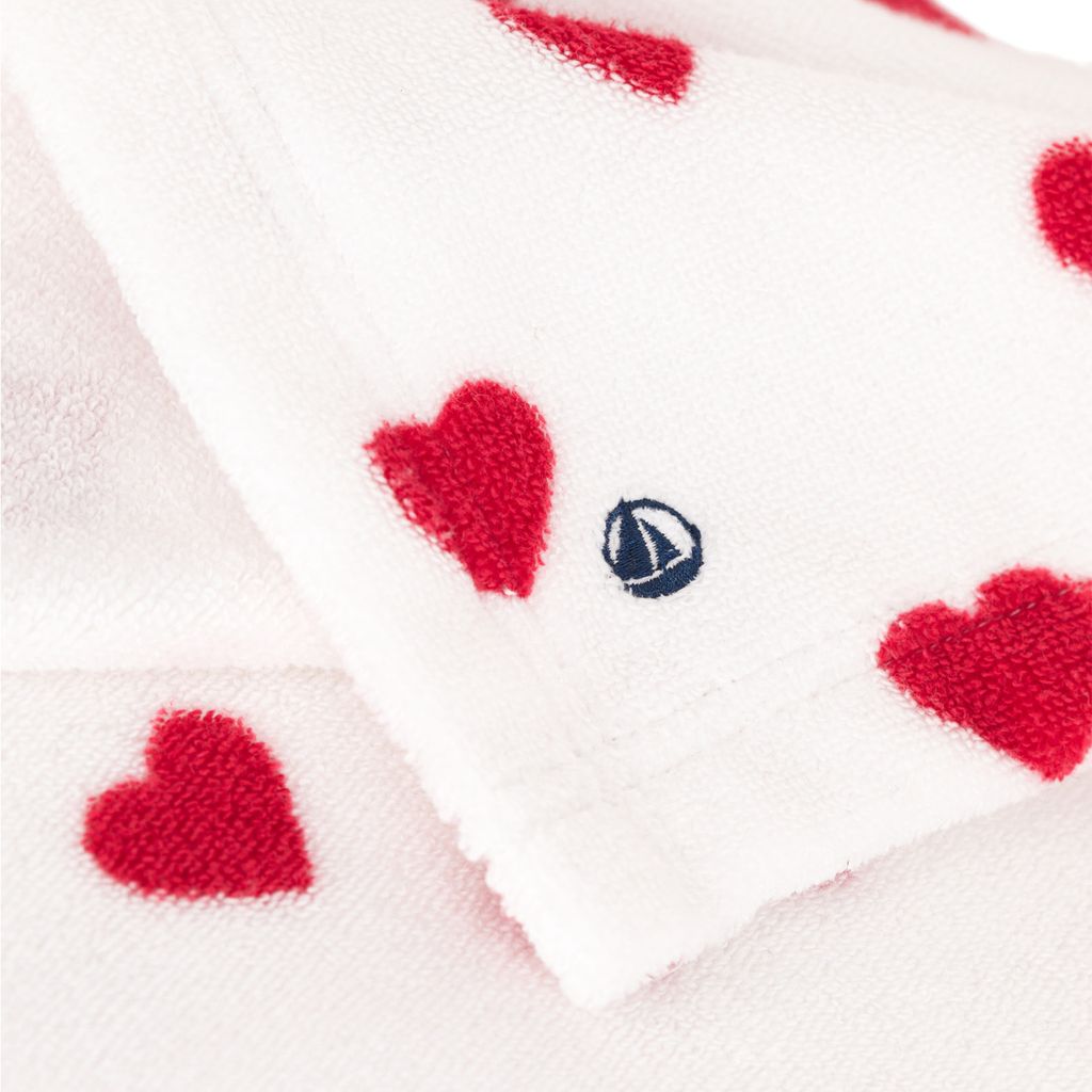 heart print towel