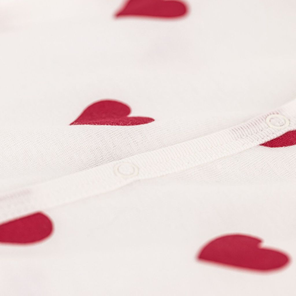 short sleeve baby heart romper