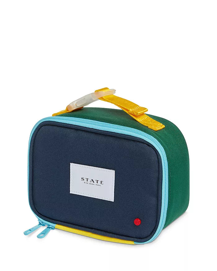 kids green/navy rodgers lunch box