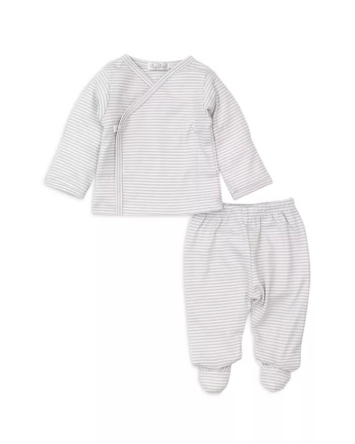classic rib striped pant set