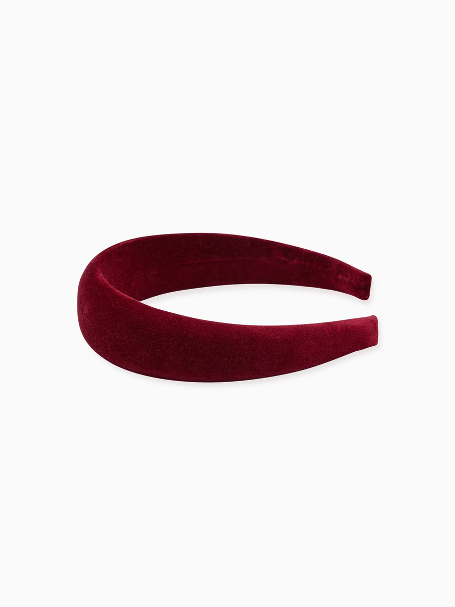 girls velvet wide headband