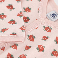 baby girl pink floral romper