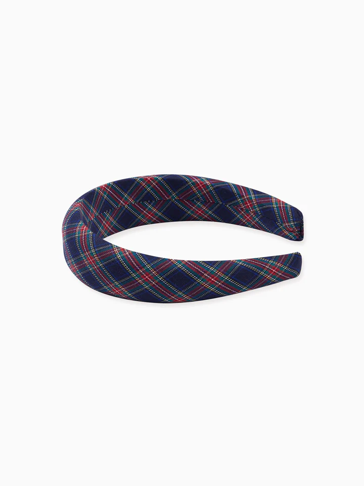 girls tartan wide headband