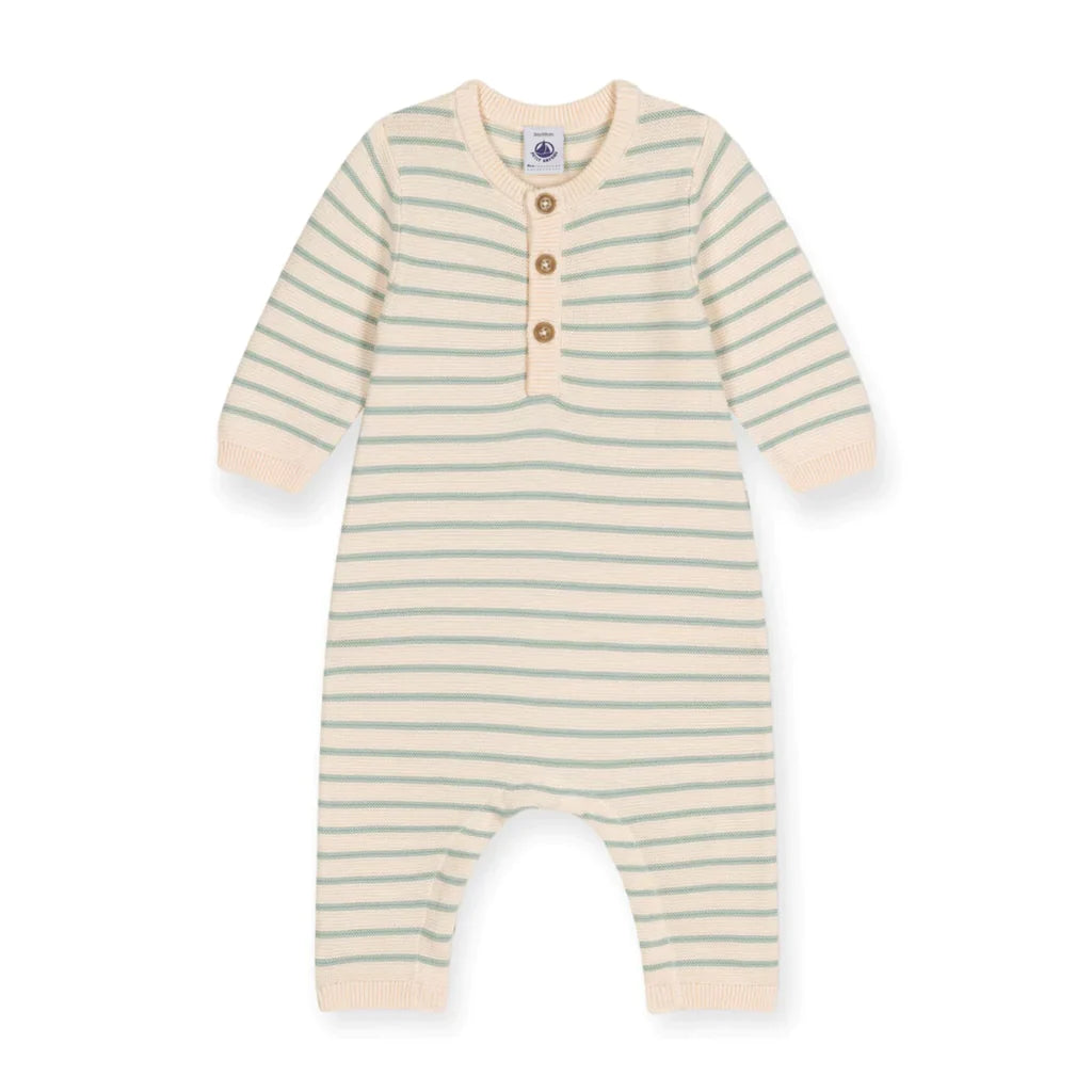 knit striped romper