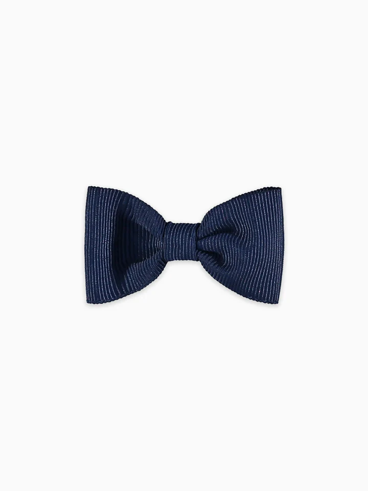 girls small bow clip navy