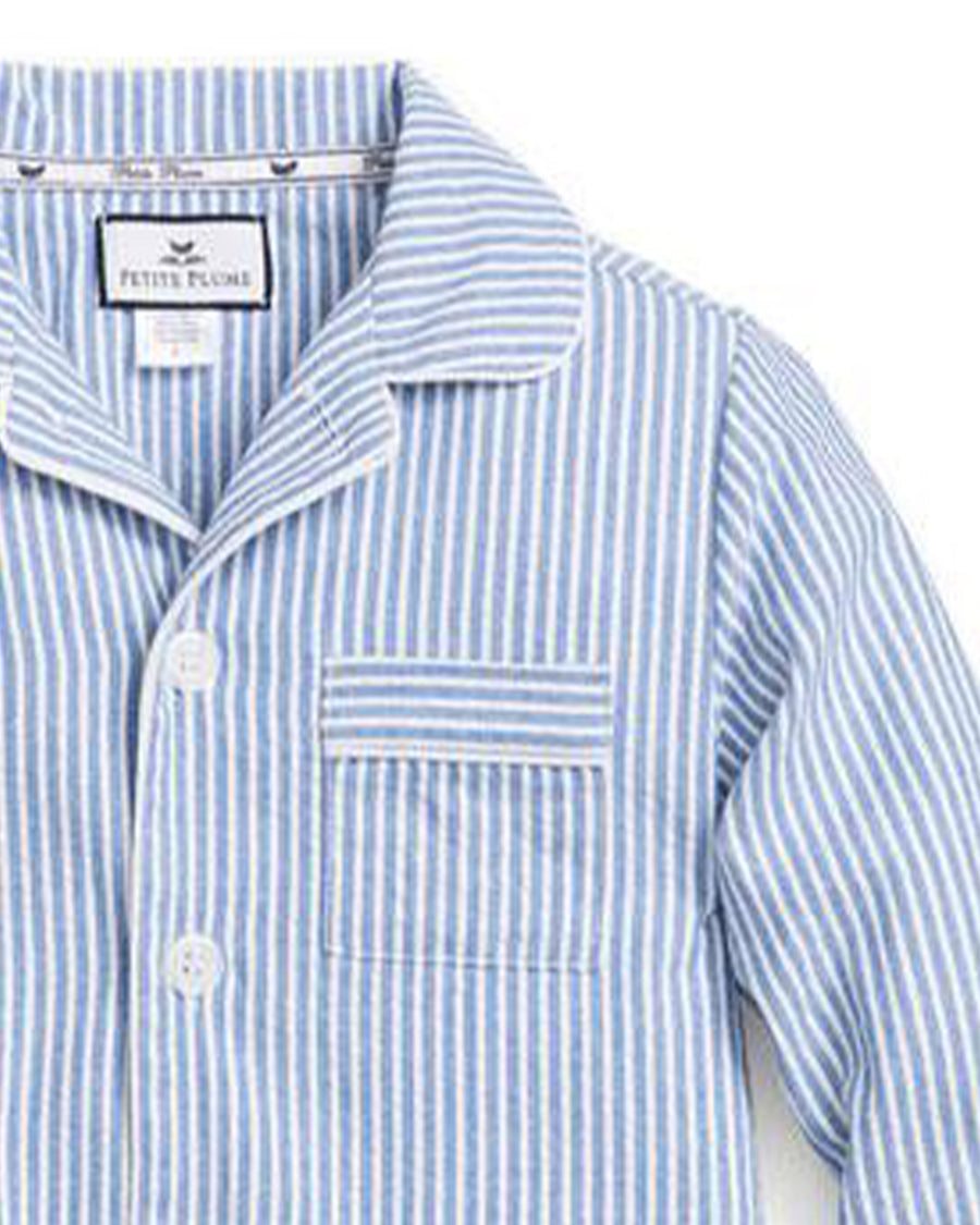 boys french blue seersucker pajama set
