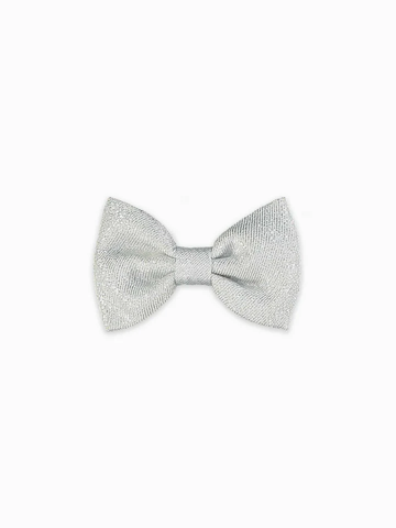 girls small bow clip silver