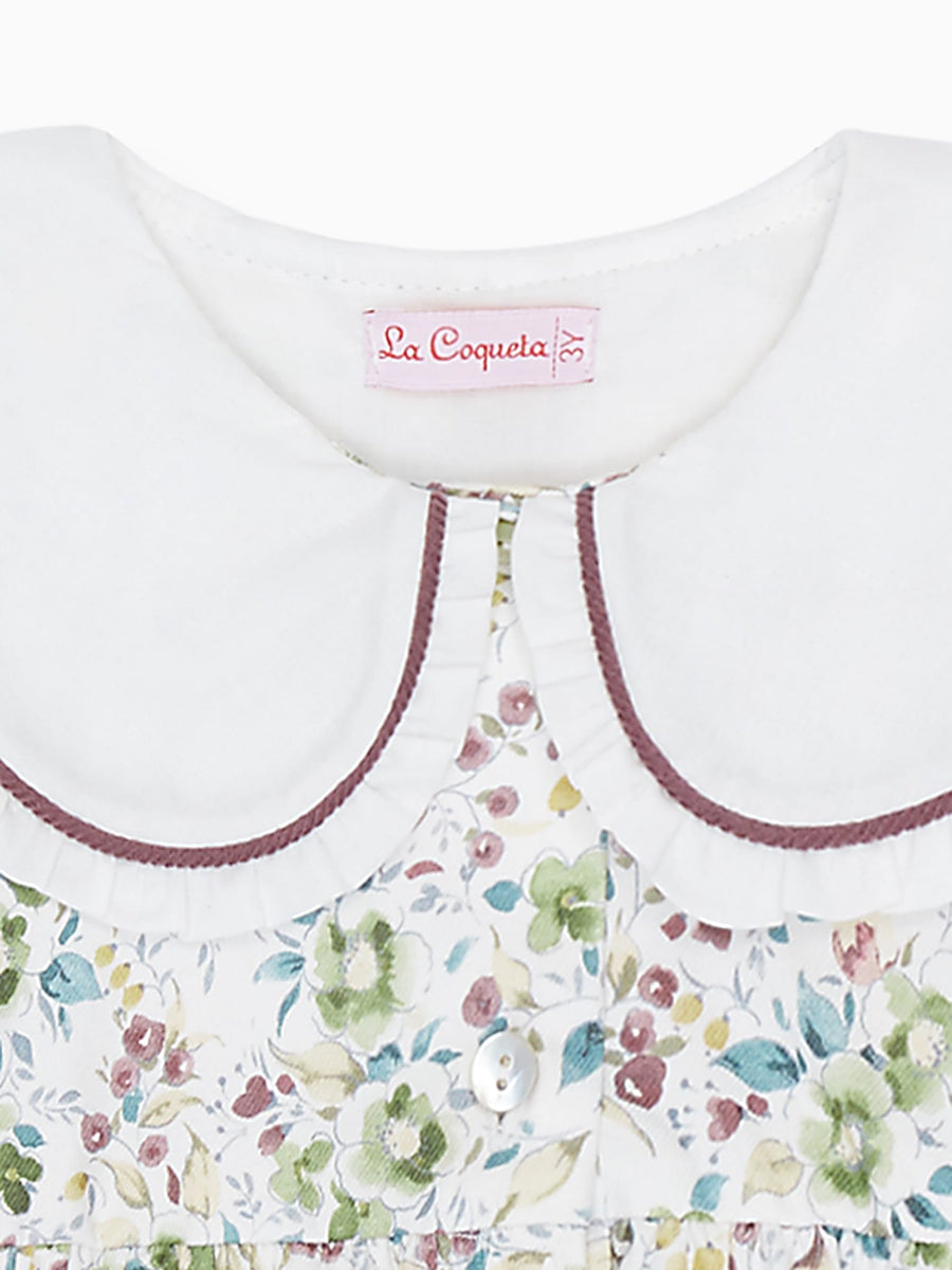 baby green floral calista set
