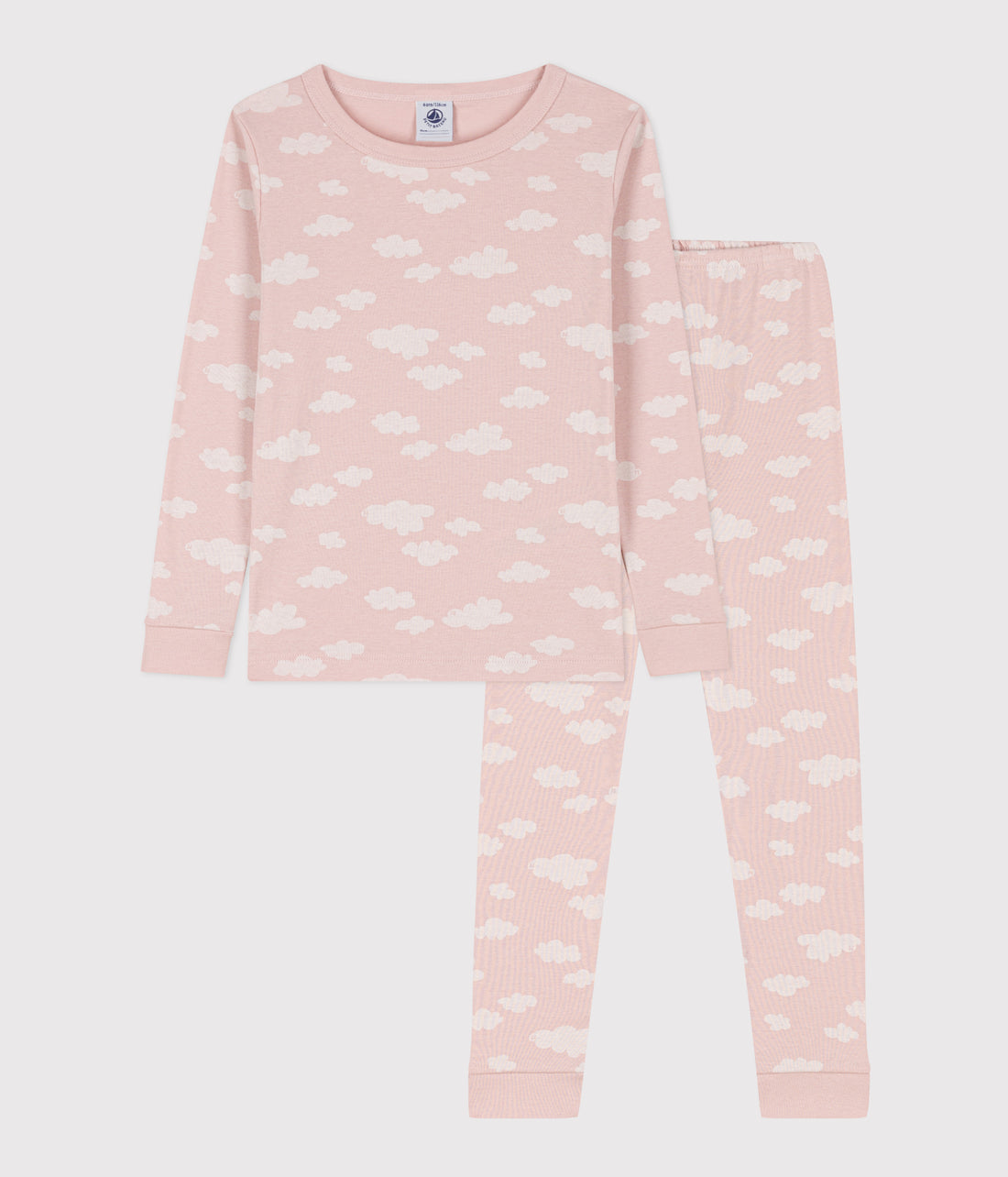 girls pink cloud loungewear ls top & pant