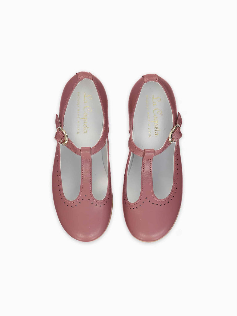 girls pink t-bars sandals