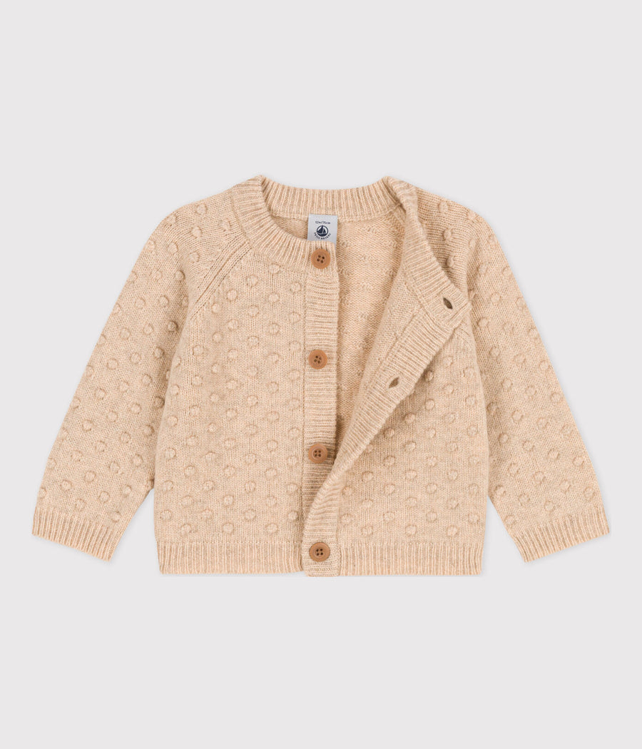 baby cream cardigan